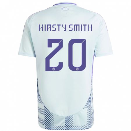 Kandiny Női Skócia Kirsty Smith #20 Világos Menta Kék Idegenbeli Jersey 24-26 Mez Póló Ing