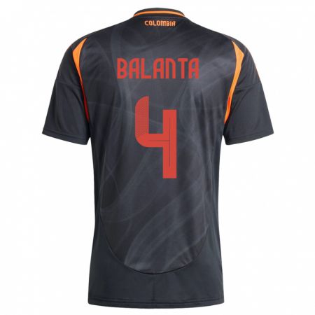 Kandiny Női Kolumbia Marlon Balanta #4 Fekete Idegenbeli Jersey 24-26 Mez Póló Ing