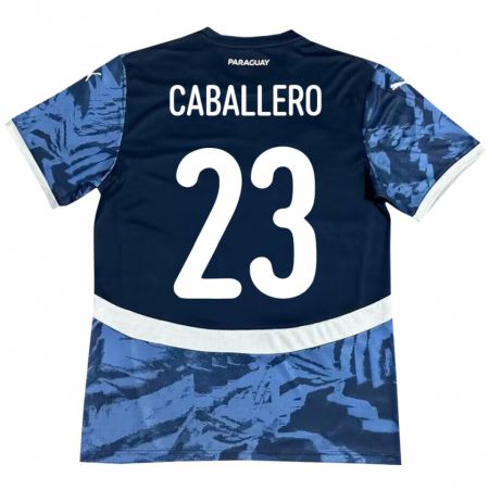 Kandiny Női Paraguay Tiago Caballero #23 Kék Idegenbeli Jersey 24-26 Mez Póló Ing