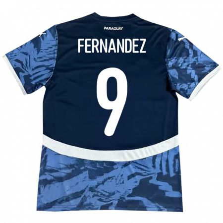 Kandiny Női Paraguay David Fernández #9 Kék Idegenbeli Jersey 24-26 Mez Póló Ing