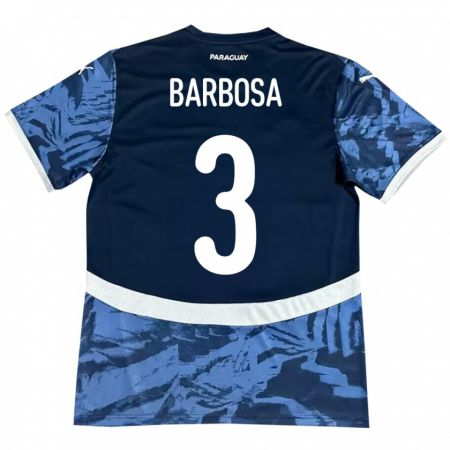 Kandiny Női Paraguay Camila Barbosa #3 Kék Idegenbeli Jersey 24-26 Mez Póló Ing