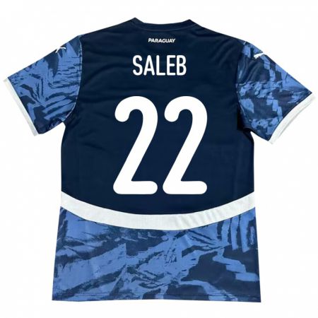 Kandiny Női Paraguay Gloria Saleb #22 Kék Idegenbeli Jersey 24-26 Mez Póló Ing