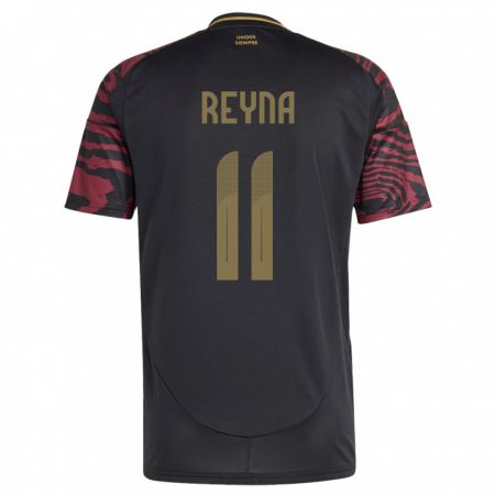 Kandiny Női Peru Bryan Reyna #11 Fekete Idegenbeli Jersey 24-26 Mez Póló Ing