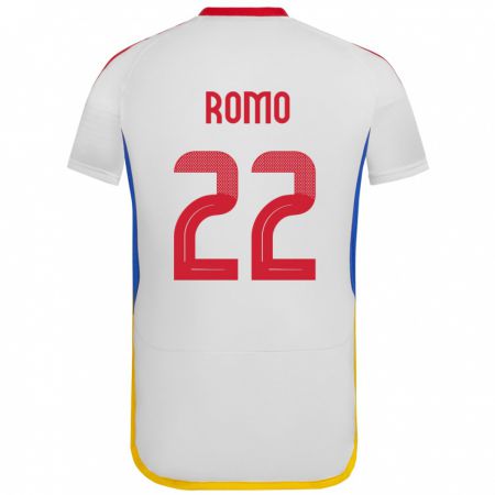 Kandiny Női Venezuela Rafael Romo #22 Fehér Idegenbeli Jersey 24-26 Mez Póló Ing