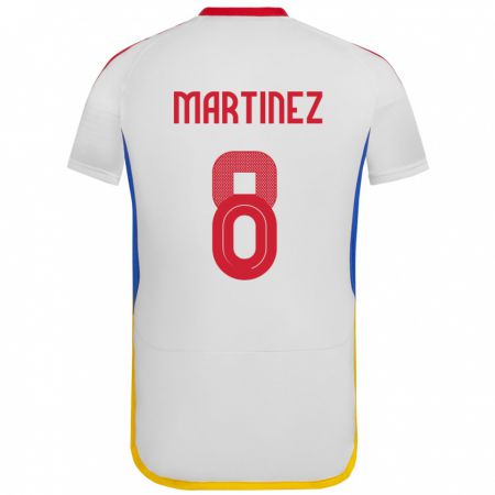 Kandiny Női Venezuela Bárbara Martínez #8 Fehér Idegenbeli Jersey 24-26 Mez Póló Ing