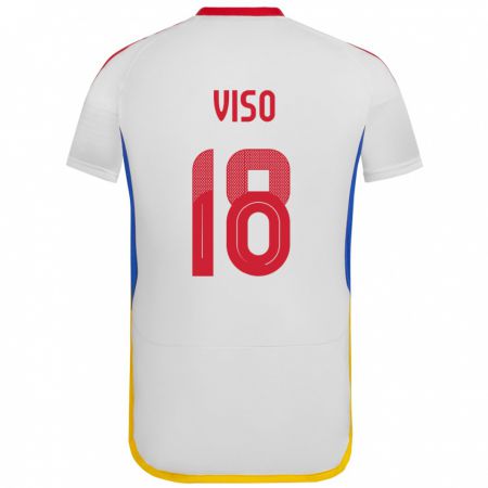 Kandiny Női Venezuela Ysaura Viso #18 Fehér Idegenbeli Jersey 24-26 Mez Póló Ing