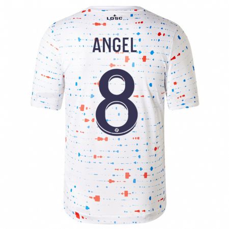 Kandiny Gyermek Angel Gomes #8 Fehér Idegenbeli Jersey 2023/24 Mez Póló Ing