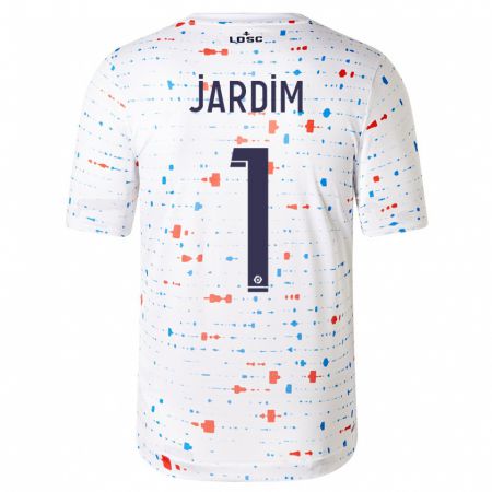 Kandiny Gyermek Leo Jardim #1 Fehér Idegenbeli Jersey 2023/24 Mez Póló Ing