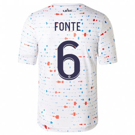 Kandiny Gyermek Jose Fonte #6 Fehér Idegenbeli Jersey 2023/24 Mez Póló Ing