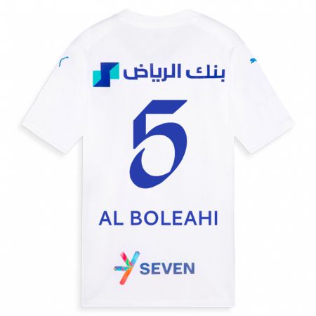 Kandiny Gyermek Ali Al-Boleahi #5 Fehér Idegenbeli Jersey 2023/24 Mez Póló Ing
