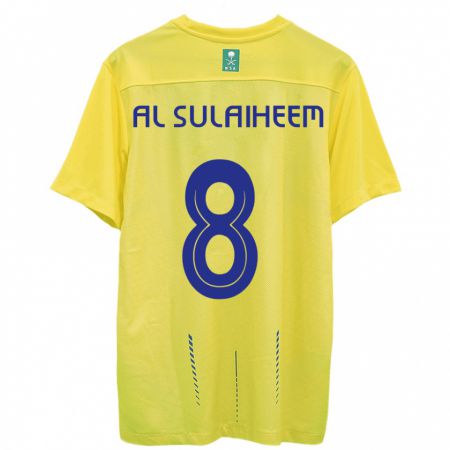 Kandiny Férfi Abdulmajeed Al-Sulaiheem #8 Sárga Hazai Jersey 2023/24 Mez Póló Ing