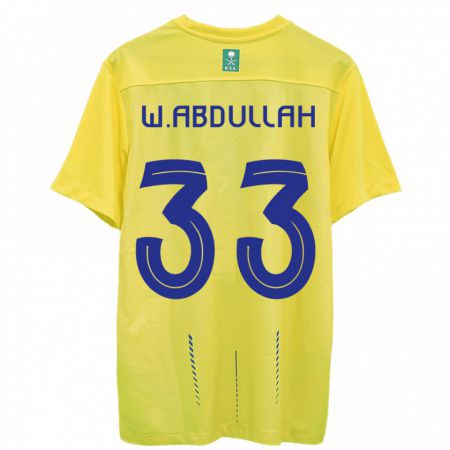 Kandiny Férfi Waleed Abdullah #33 Sárga Hazai Jersey 2023/24 Mez Póló Ing