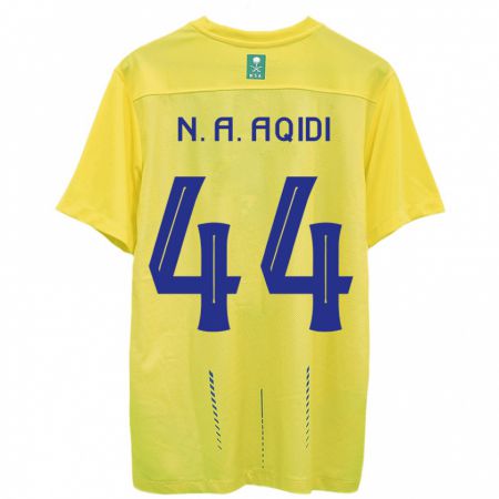 Kandiny Férfi Nawaf Al-Aqidi #44 Sárga Hazai Jersey 2023/24 Mez Póló Ing