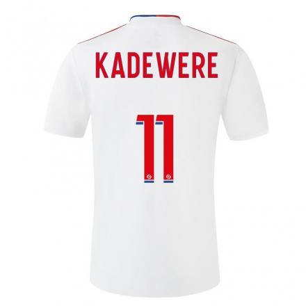 Férfi Labdarúgás Tino Kadewere #11 Fehér Hazai Jersey 2021/22 Mez Póló Ing