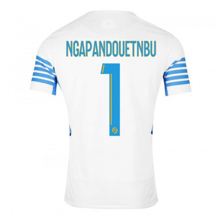 Férfi Labdarúgás Simon Ngapandouetnbu #1 Fehér Hazai Jersey 2021/22 Mez Póló Ing