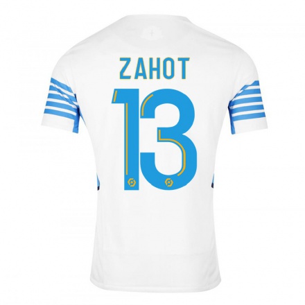 Férfi Labdarúgás Sarah Zahot #13 Fehér Hazai Jersey 2021/22 Mez Póló Ing