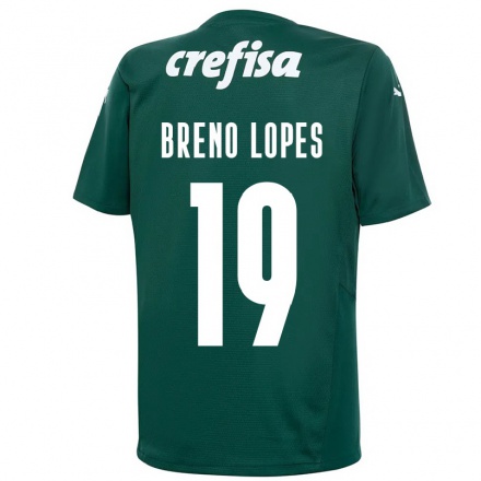 Férfi Labdarúgás Breno Lopes #19 Sötétzöld Hazai Jersey 2021/22 Mez Póló Ing