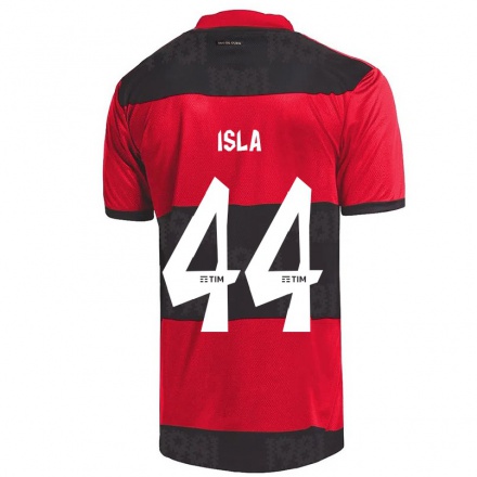 Férfi Labdarúgás Mauricio Isla #44 Piros Fekete Hazai Jersey 2021/22 Mez Póló Ing