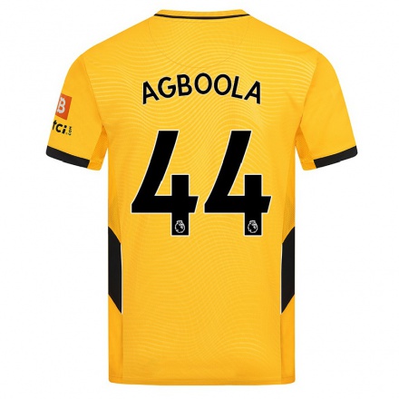 Férfi Labdarúgás Michael Agboola #44 Sárga Hazai Jersey 2021/22 Mez Póló Ing