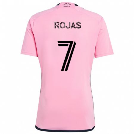 Kandiny Gyermek Matías Rojas #7 Rózsaszín Hazai Jersey 2024/25 Mez Póló Ing