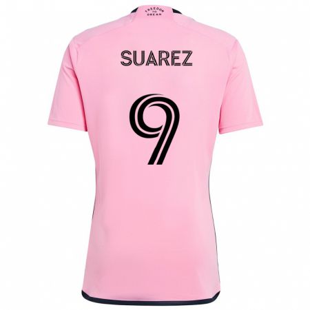 Kandiny Gyermek Luis Suárez #9 Rózsaszín Hazai Jersey 2024/25 Mez Póló Ing