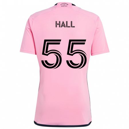 Kandiny Gyermek Tyler Hall #55 Rózsaszín Hazai Jersey 2024/25 Mez Póló Ing