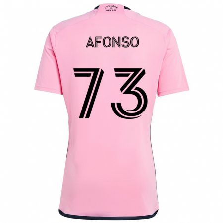 Kandiny Gyermek Leo Afonso #73 Rózsaszín Hazai Jersey 2024/25 Mez Póló Ing