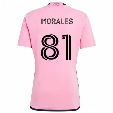 Kandiny Gyermek Santiago Morales #81 Rózsaszín Hazai Jersey 2024/25 Mez Póló Ing