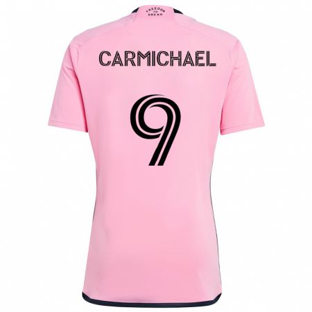 Kandiny Gyermek Ryan Carmichael #9 Rózsaszín Hazai Jersey 2024/25 Mez Póló Ing