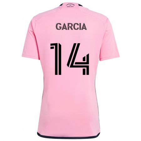 Kandiny Gyermek Santiago Garcia #14 Rózsaszín Hazai Jersey 2024/25 Mez Póló Ing