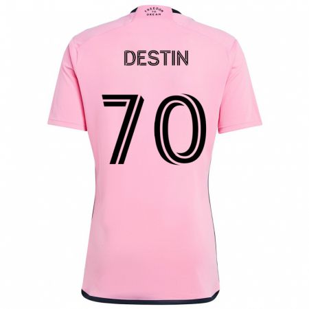 Kandiny Gyermek Bryan Destin #70 Rózsaszín Hazai Jersey 2024/25 Mez Póló Ing