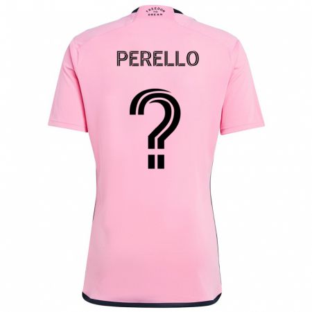 Kandiny Gyermek Sergio Perello #0 Rózsaszín Hazai Jersey 2024/25 Mez Póló Ing