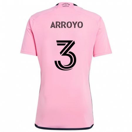 Kandiny Gyermek Dixon Arroyo #3 Rózsaszín Hazai Jersey 2024/25 Mez Póló Ing