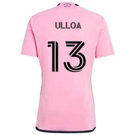 Kandiny Gyermek Víctor Ulloa #13 Rózsaszín Hazai Jersey 2024/25 Mez Póló Ing