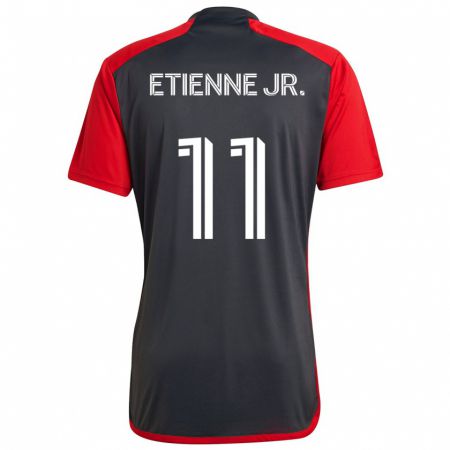 Kandiny Gyermek Derrick Etienne Jr. #11 Szürke Vörös Hazai Jersey 2024/25 Mez Póló Ing