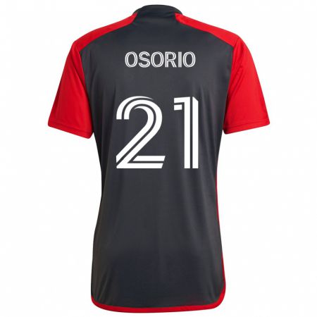 Kandiny Gyermek Jonathan Osorio #21 Szürke Vörös Hazai Jersey 2024/25 Mez Póló Ing