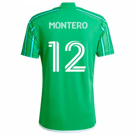 Kandiny Gyermek Fredy Montero #12 Zöld Fehér Hazai Jersey 2024/25 Mez Póló Ing