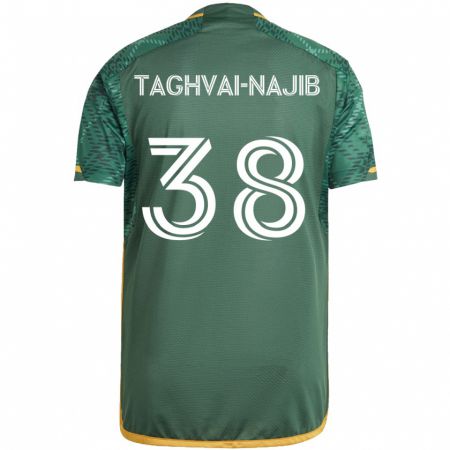 Kandiny Gyermek Braxton Taghvai-Najib #38 Zöld Narancs Hazai Jersey 2024/25 Mez Póló Ing