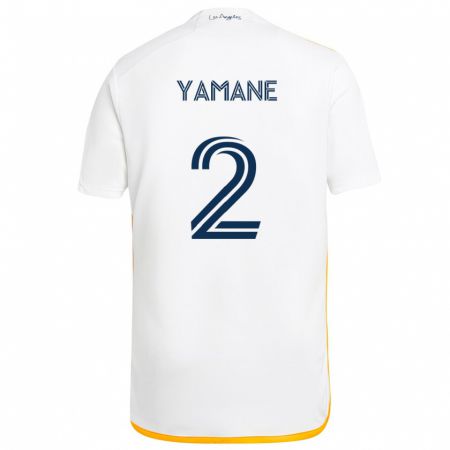 Kandiny Gyermek Miki Yamane #2 Fehér Sárga Hazai Jersey 2024/25 Mez Póló Ing