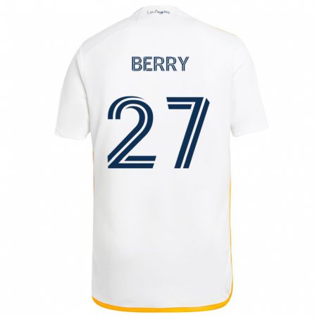 Kandiny Gyermek Miguel Berry #27 Fehér Sárga Hazai Jersey 2024/25 Mez Póló Ing