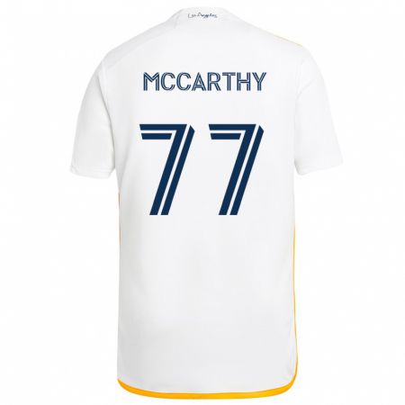 Kandiny Gyermek John Mccarthy #77 Fehér Sárga Hazai Jersey 2024/25 Mez Póló Ing