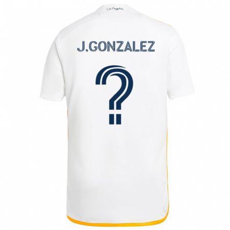 Kandiny Gyermek Jesse Gonzalez #0 Fehér Sárga Hazai Jersey 2024/25 Mez Póló Ing