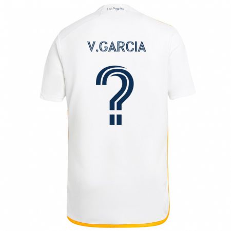 Kandiny Gyermek Vicente Garcia #0 Fehér Sárga Hazai Jersey 2024/25 Mez Póló Ing