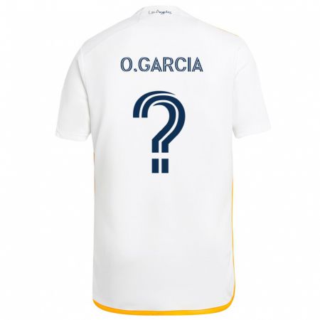 Kandiny Gyermek Omar Garcia #0 Fehér Sárga Hazai Jersey 2024/25 Mez Póló Ing