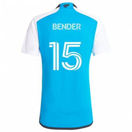 Kandiny Gyermek Ben Bender #15 Kék Fehér Hazai Jersey 2024/25 Mez Póló Ing