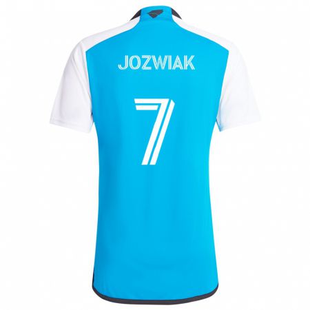 Kandiny Gyermek Kamil Józwiak #7 Kék Fehér Hazai Jersey 2024/25 Mez Póló Ing