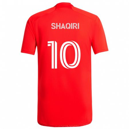 Kandiny Gyermek Xherdan Shaqiri #10 Piros Fehér Hazai Jersey 2024/25 Mez Póló Ing