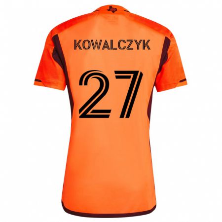 Kandiny Gyermek Sebastian Kowalczyk #27 Narancs Fekete Hazai Jersey 2024/25 Mez Póló Ing