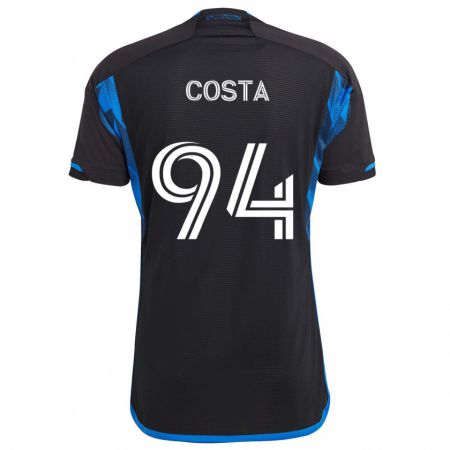 Kandiny Gyermek Vítor Costa #94 Kék Fekete Hazai Jersey 2024/25 Mez Póló Ing