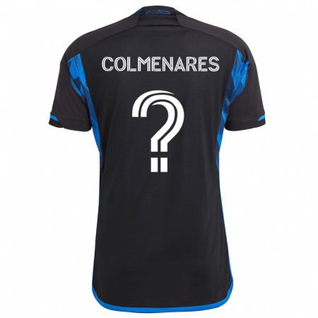 Kandiny Gyermek Mateo Colmenares #0 Kék Fekete Hazai Jersey 2024/25 Mez Póló Ing